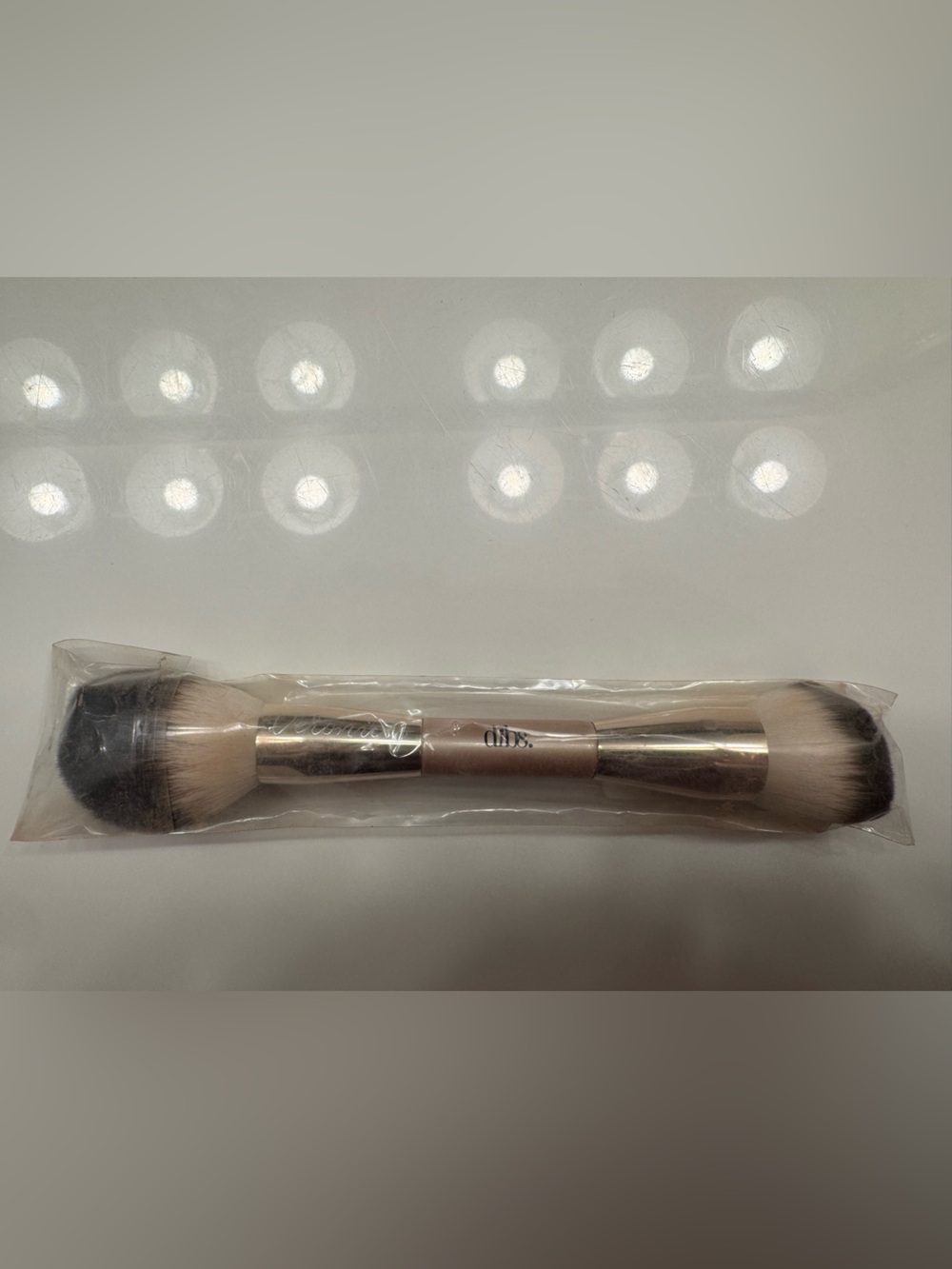Dibs Double-Ended Powder & Buffing Brush - Rose Gold